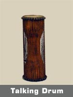 Talking drums, widely used in Ghana especially by the Ashantis, send messages of happiness, sorrow, and war to other tribes through the beating of the drum.